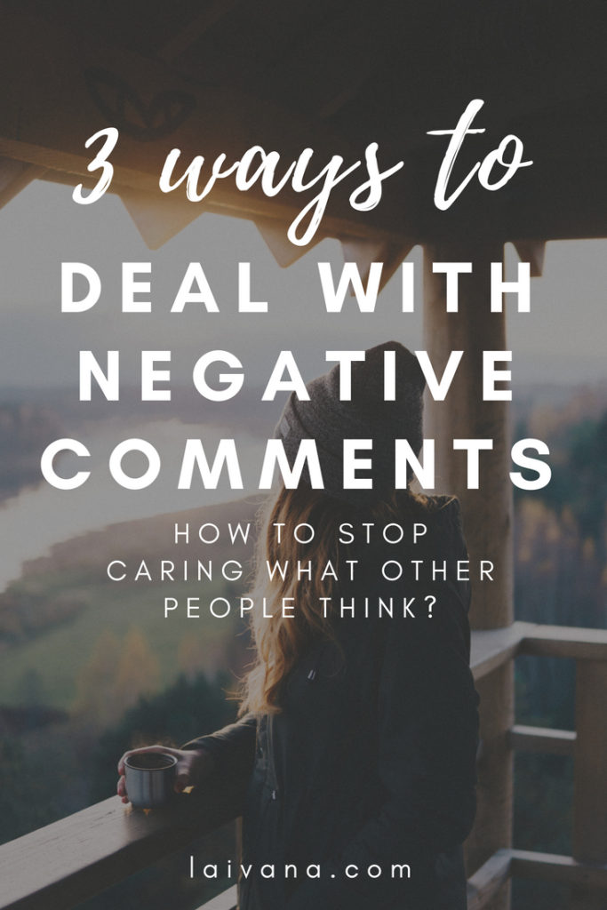 dealing with negative comments