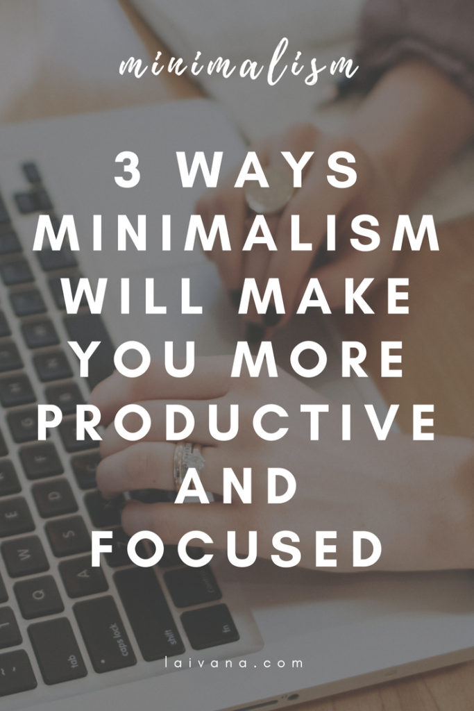 minimalism and productivity