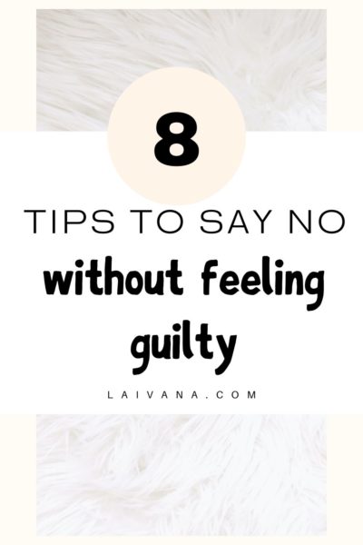 say no without feeling guilty