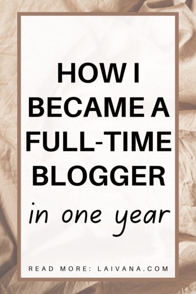 become a full-time blogger