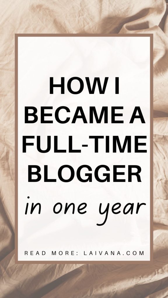 become a full-time blogger