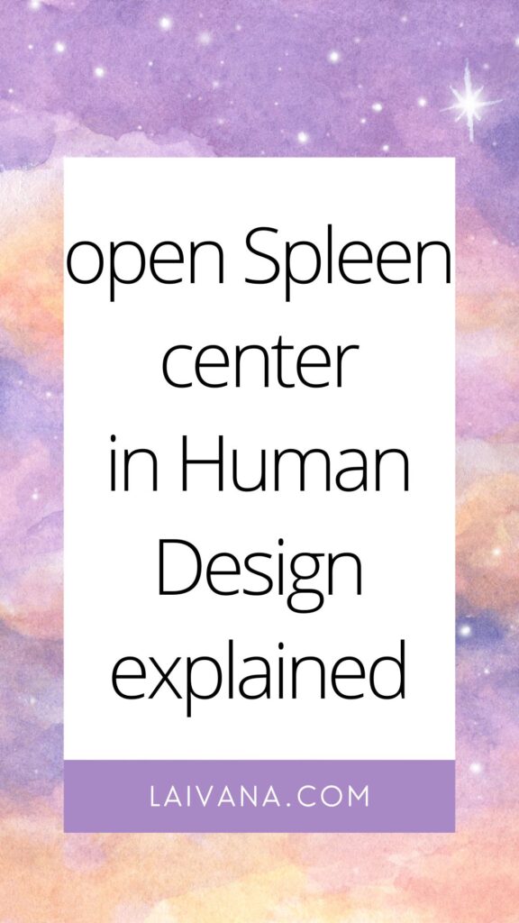 undefined spleen center human design